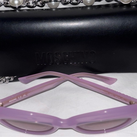 Moschino NWOT Mos 163/S Pink Sunnies Brown Gradient Lens with Black Case/Cloth - Picture 5 of 7
